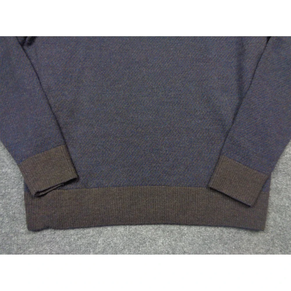 Carroll Custom Alpaca Sweater XL‎ Blue 1/4 Zip Beverly Hills Carroll & Co Peru